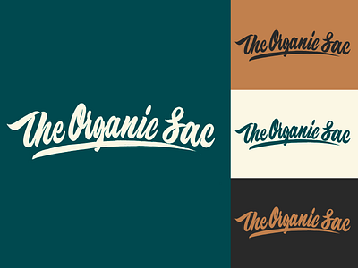 The Organic Sac - Lettering for cannabis brand from California branding calligraphy clothing design fashion font free hand lettering identity lettering logo logotype mark packaging script sketches streetwear type typo typography
