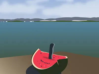 Summer 2020 adriatic croatia illustrator vector art vector illustration watermelon
