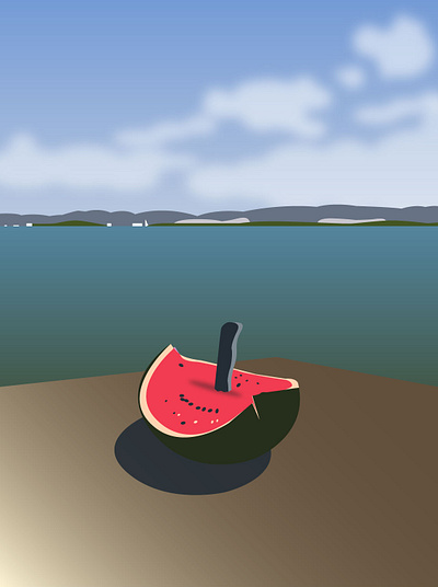 Summer 2020 adriatic croatia illustrator vector art vector illustration watermelon