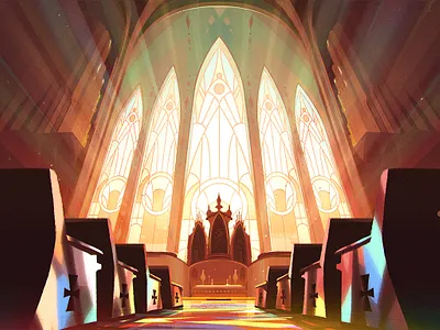 Right Now — Backgrounds animation art background church design drawing illustration interior photoshop