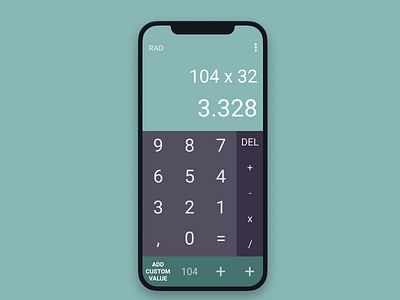 #DailyUI #004 004 calculator ui dailyui