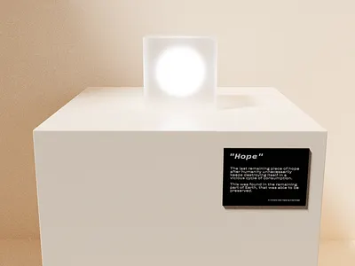 Hope 3d 3d art blender composition design rendering typography