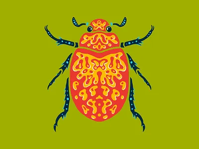 Buggin' Out beetle bug bugs design illustration illustrator illustrator design ipad procreate psychadelic vector