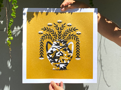 When In Rome - Print bloom break brush ceramic drink flower geometric gold illustration kneel marble paper pot print printing screen shot texture vase water