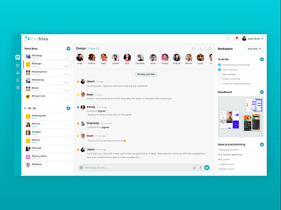 Beehive - Messaging App beehive branding chat conferencing messaging teamwork ui ux web