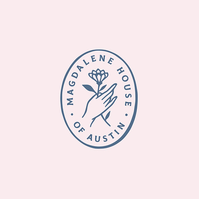 Magdalene House Logo Reject austin branding color color palette feminine flower flowers hand healing house illustration logo rights women women empowerment