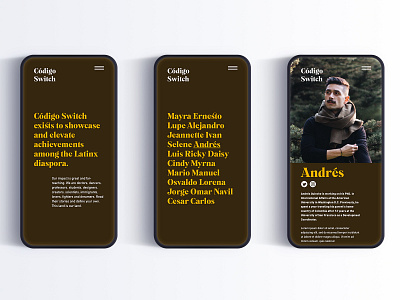 Codigo Switch round 2 branding design latinx san francisco typography ux