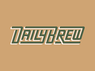 GR Daily Brew Wordmark branding custom type customtype design illustration lettering logo run running texture wordmark