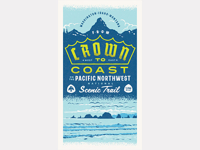 From Crown to Coast design illustration poster design vector