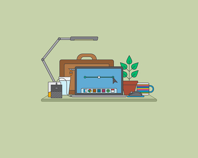 Flat Earth: Morning Desk clean design design flat design flat illustration icon design icon set icons illustration illustrator simple design simple illustration vector vector illustration work from home