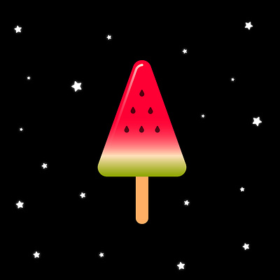 Ice-cream illustration design flat food icecream icon illustration logo sweets vector watermelon