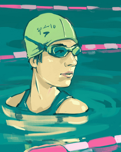 Daily Drawing #58 activewear characterdesign design illustration speedo sports swimmer swimming