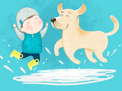 Happy rainy days illustration