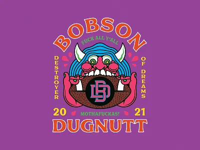 Bobson Dugnutt demon design doodle fantasy football fun illustration logo