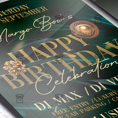Birthday Bash - Flyer PSD Template happy birthday event happy birthday event
