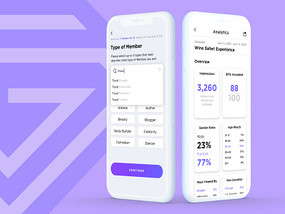 Gem the App analytics app branding clean delivery design flat minimal ui ux