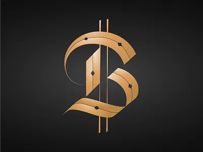 Bitcoin is digital gold bitcoin blackletter gold monogram ₿