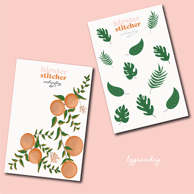 Branding Guide artist beauty branding branding design flowers graphic design illustration illustrations illustrator leaves oranges