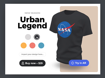 3D T-shirt configurator 3d augmentedreality color configurator ecommerce fashion logo product tshirt