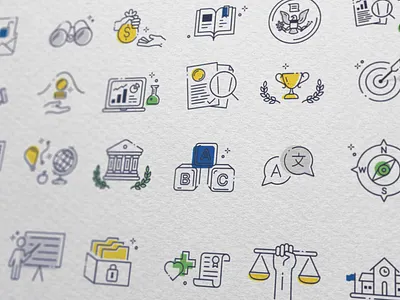 Department of Education icons design education icons flat icon design iconography icons iconset illustration line icons logo minimal vector web