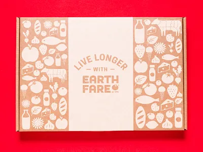 Earth Fare eCommerce Mailer Box design ecommerce grocery grocery online grocery store icon illustration packaging packaging design shipping specialty food vector