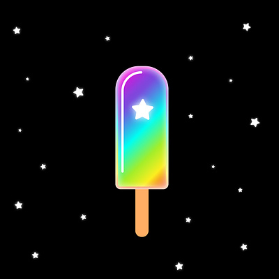 Ice-cream illustration candy design flat food icecream icon illustration logo minimal rainbow sweet vector