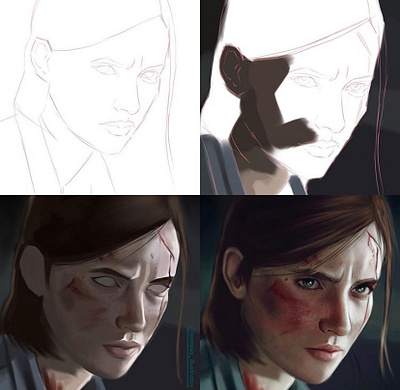 Ellie (The Last of us 2) - Digital Painting digital painting ellie illustration painting portrait procreate step by step the last of us wip work in progress