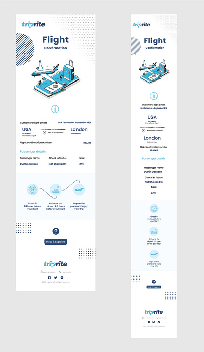 Flight Confirmation Email Template Design art branding design email template flat graphic design illustration minimal ui ux