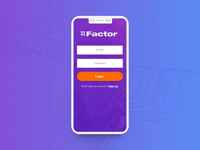 Factor - Experimental UI app design iphone mobile design modern ui