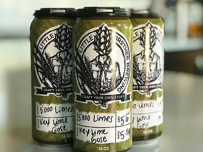 Little Brother Brewing Crowler Design beer beer art beer can beer label brewery brewing packaging packaging design