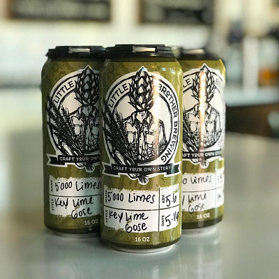 Little Brother Brewing Crowler Design beer beer art beer can beer label brewery brewing packaging packaging design