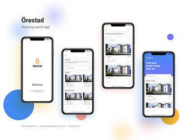 Örestad branding design figma graphic icon real estate realestate typography ui ux vector