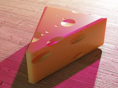 Cheese on the table 3d blender blender3d cheese modelling