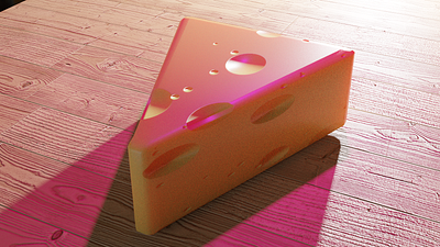 Cheese on the table 3d blender blender3d cheese modelling
