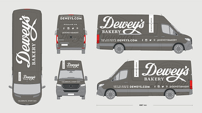 Dewey's Bakery Sprinter Van Concept bakery design food packaging packaging design specialty food vehicle wrap