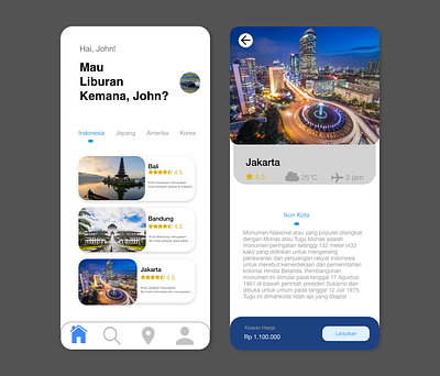 Holiday App app design holiday ui ux