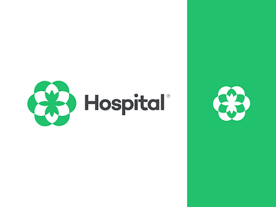 Hospital app design flat logo ui