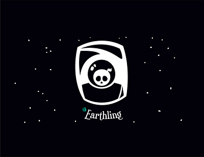 Earthling alien branding design flat illustration illustrator logo minimal space spaceman vector