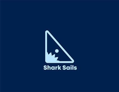 Shark Sails boat branding design flat illustration illustrator logo minimal ocean oceans sails shark vector