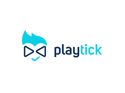 Playtick Logo brand identity branding charachter logo cloud server logo flat logo glass logo icon identity logodesign modern logo pl logo play logo pt logo server logo simple logo start up company logo storage logo tech logo techonology logo tick logo