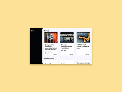 Flulytics News Page clean ui coding design hackathon illustration news programming ui
