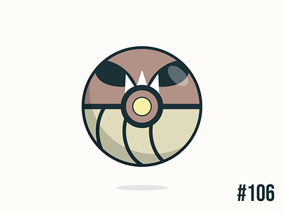 Pokéballday #106 Hitmonlee Ball clean hitmonlee illustrator nintendo pokeball pokeballday pokemon pokéball pokéballday pokémon vector