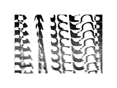 001 abstract black and white concept experiment typography