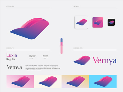 Vemya Logo Brand Identity Design 2020 trend app brand design branding branding and identity concept creative design design flat gradient design graphic design illustration logo logotype logotypes minimal minimalist minimalist logo v letter logo vector