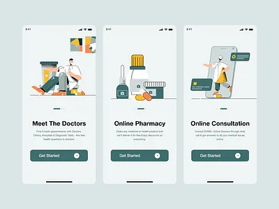 Splash Screen clean doctor hospital medical onboarding onboarding ui splash ui ui ux ui design uidesign uiux ux uxdesign white