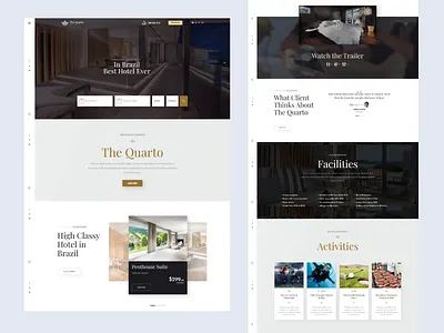 Quarto - Hotel Booking Theme accommodation agency bed and breakfast booking clean design hotel hotel theme modern motel responsive webdesign wordpress wordpress theme