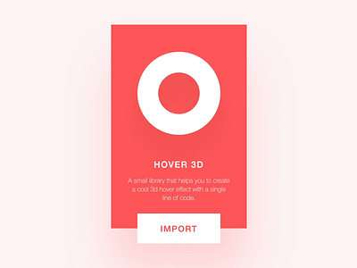 Hover3d.js 3d animation 3d hover animation css hover hover effect interaction design javascript library microinteracions ui ux