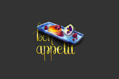 Bon Appetit! artwork colours concept art design flat food food app food illustration icon illustration study typography