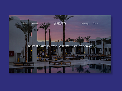 Melanta hotel landing page design hotel landing page resort ui ui design vietnam web web design