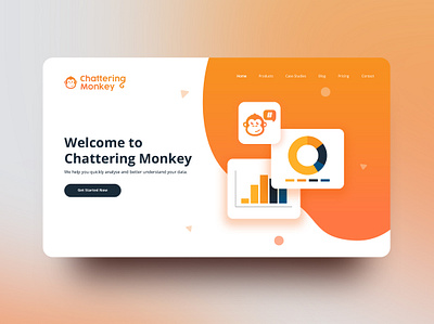 SEO Website Concept app branding chart design illustration logo monkey illustration monkey logo orange website typography ux vector web web design webdesign